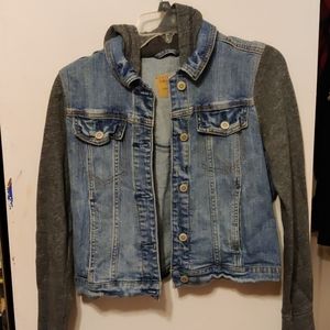 Hooded jean jacket